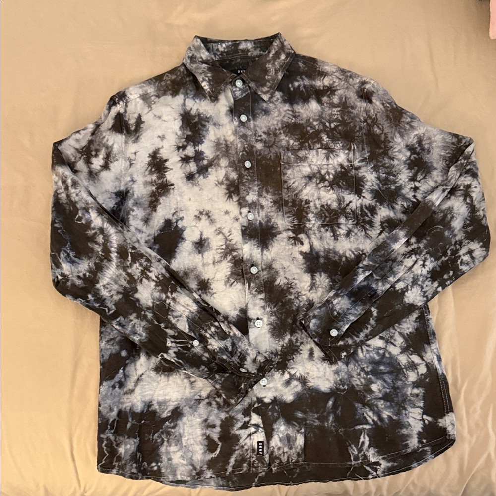 DKNY Monochrome Tie-Dye Shirt